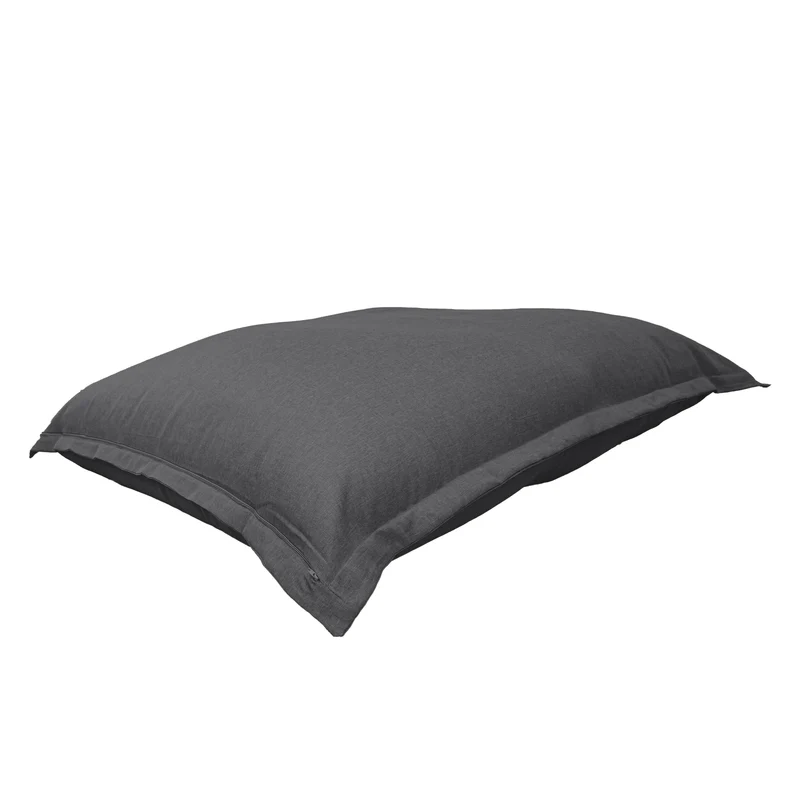 Pouf Géant XXL 190x155 Gris Chiné - Effet Lin & Mousse (Canapé de Sol Design)