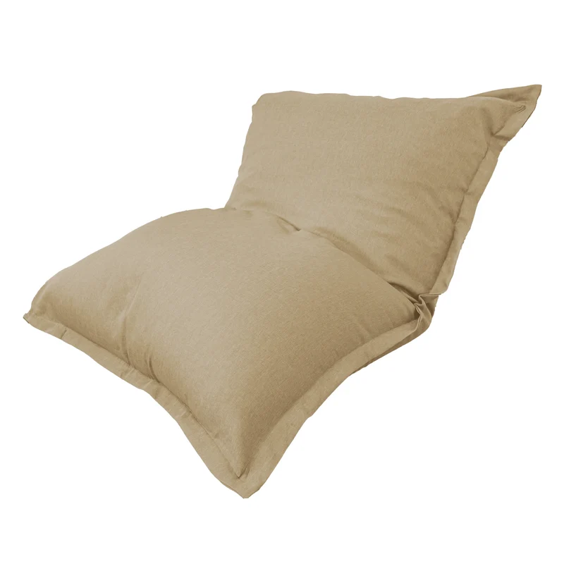 Pouf Géant XXL 190x155 Beige - Effet Lin & Mousse (Canapé de Sol Design)