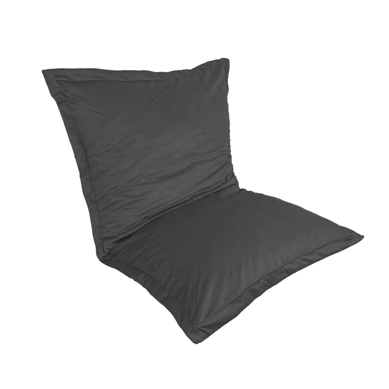 Pouf Coussin Géant XL 150x100 Gris Foncé - Velours & Mousse (Luxe & Confort)