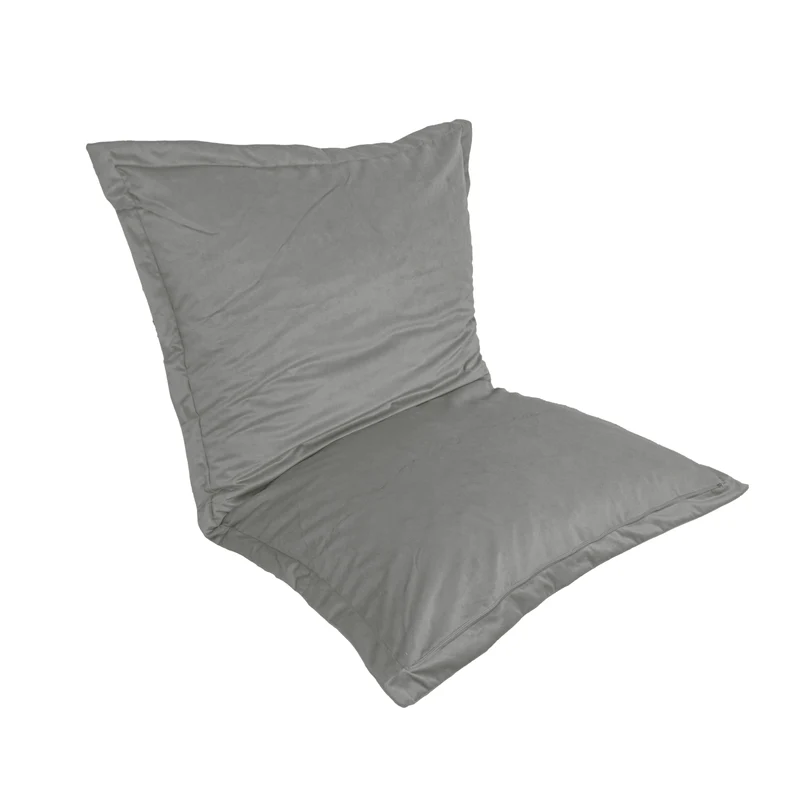 Pouf Coussin Géant XL 150x100 Gris Clair - Velours & Mousse (Luxe & Confort)