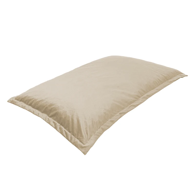 Pouf Coussin Géant XL 150x100 Crème - Velours & Mousse (Luxe & Confort)