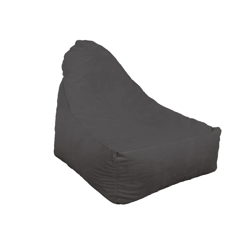 Fauteuil Pouf XXL 120x90 Gris Foncé - Velours Soyeux & Mousse (Luxe & Confort)