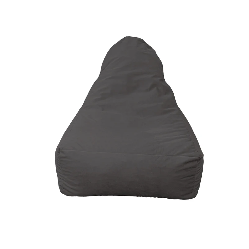 Fauteuil Pouf XXL 120x90 Gris Foncé - Velours Soyeux & Mousse (Luxe & Confort)