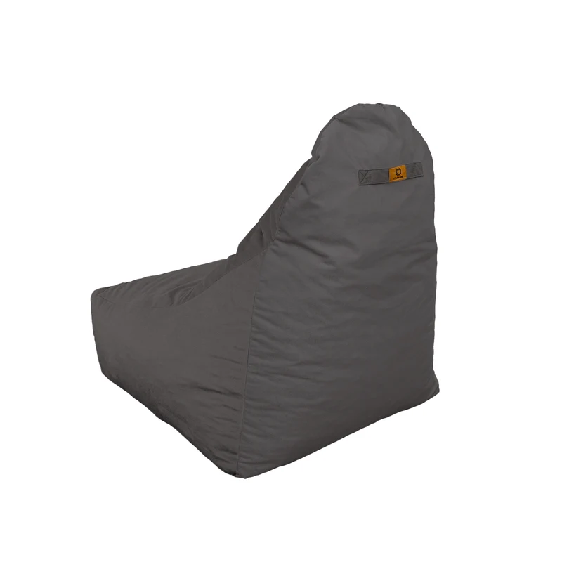 Fauteuil Pouf XXL 120x90 Gris Foncé - Velours Soyeux & Mousse (Luxe & Confort)
