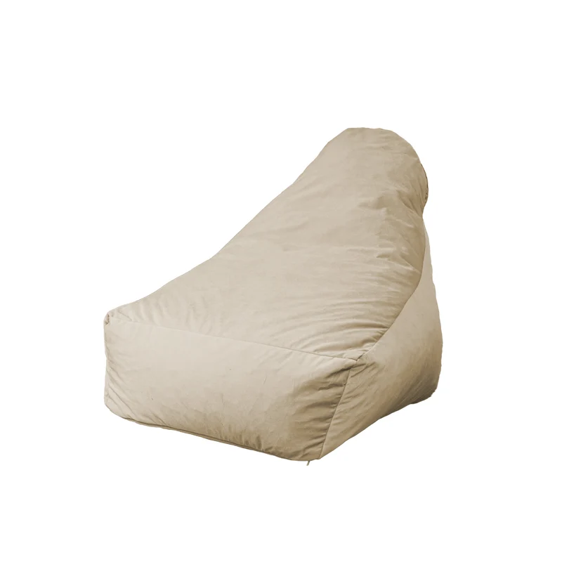 Fauteuil Pouf XXL 120x90 Crème - Velours Soyeux & Mousse (Luxe & Confort)
