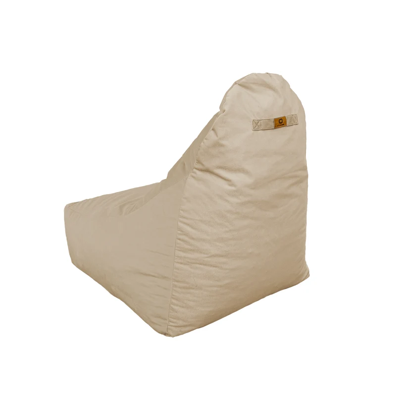 Fauteuil Pouf XXL 120x90 Crème - Velours Soyeux & Mousse (Luxe & Confort)