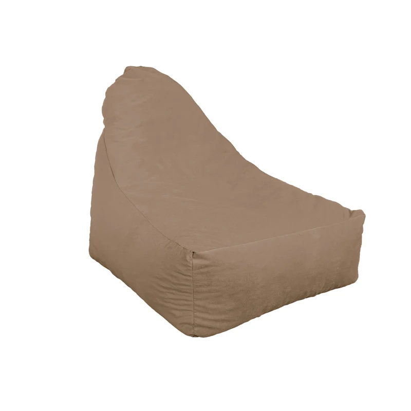 Fauteuil Pouf XXL 120x90 Beige - Velours Soyeux & Mousse (Luxe & Confort)