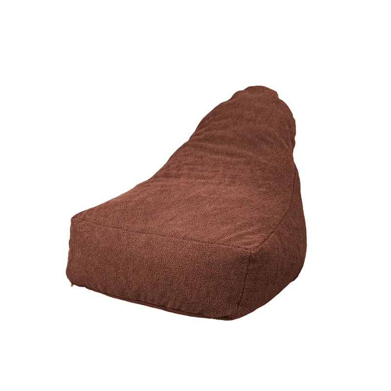 Fauteuil Pouf XXL 120x90 Terracotta - Tissu Sherpa & Mousse (Cocon Douceur)