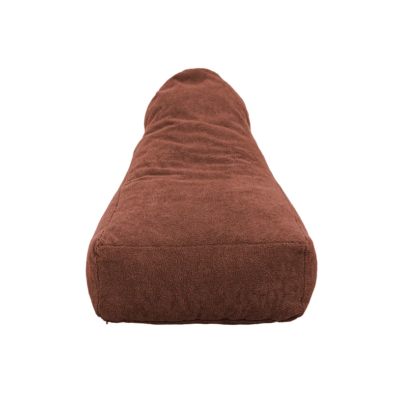 Fauteuil Pouf XXL 120x90 Terracotta - Tissu Sherpa & Mousse (Cocon Douceur)