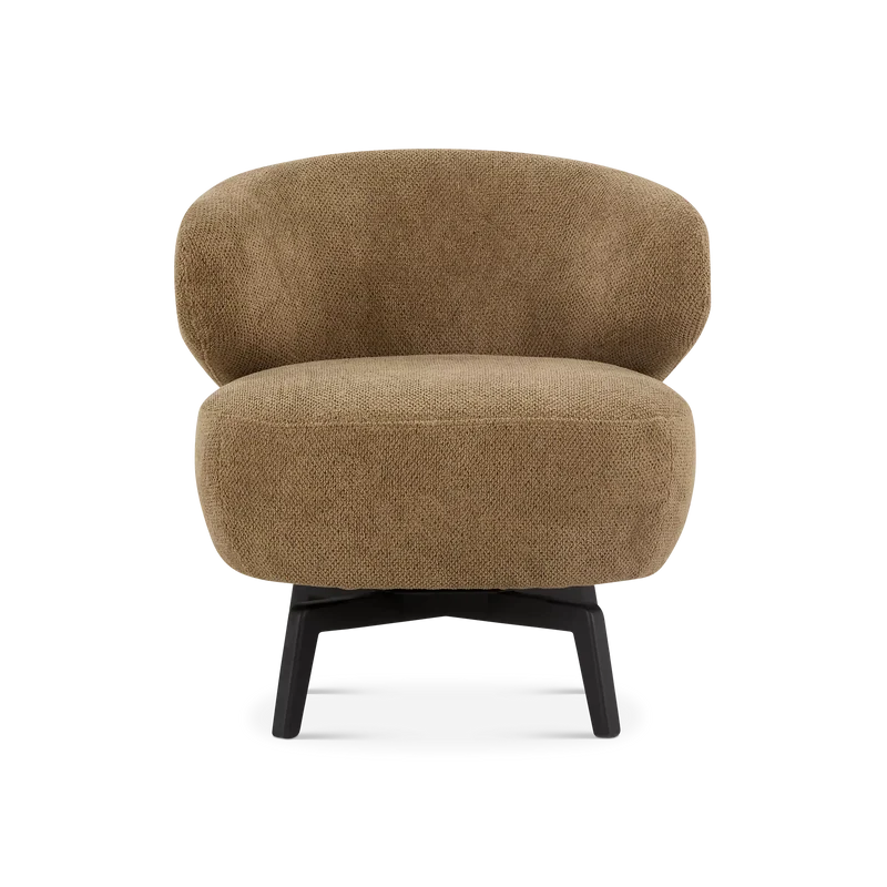Aila - Swivel Fabric Armchair by Furninova