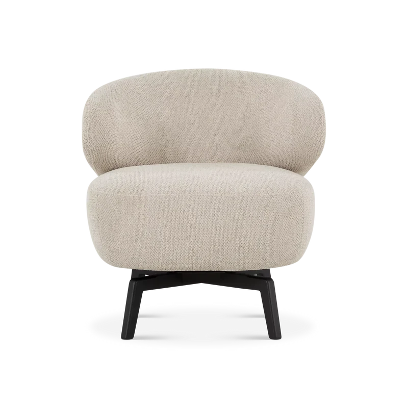 Aila - Swivel Fabric Armchair by Furninova