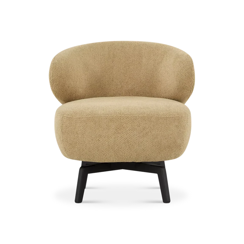 Aila - Swivel Fabric Armchair by Furninova