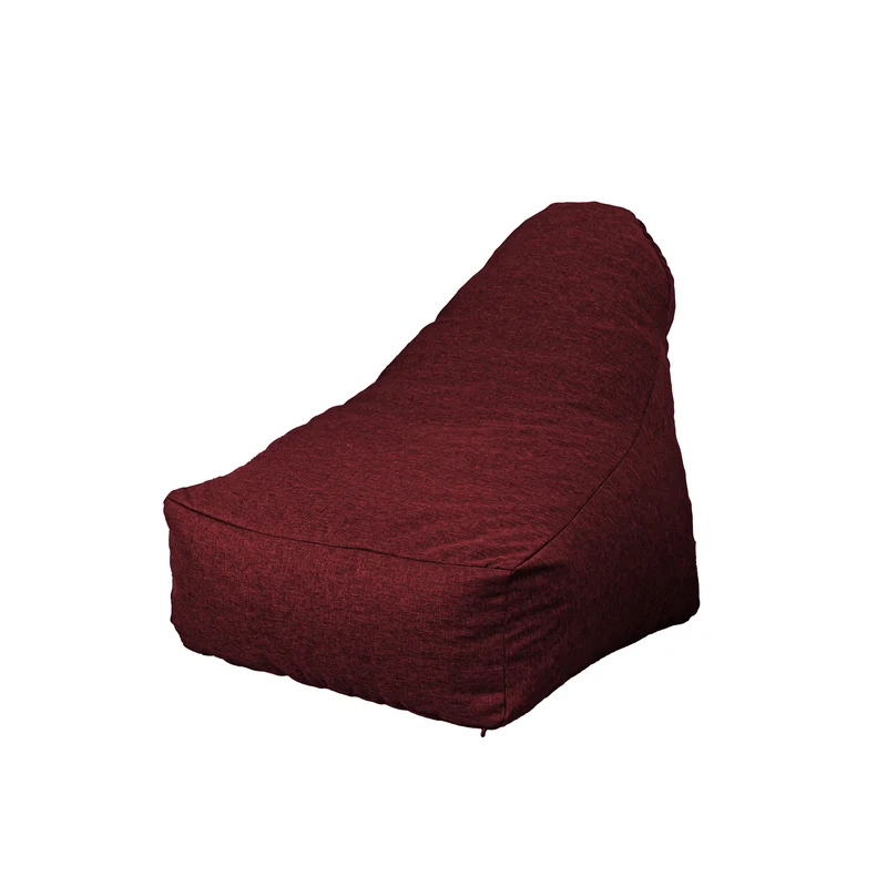 Fauteuil Pouf XXL 120x90 Prune - Tissu Effet Lin & Mousse (Confort Salon)