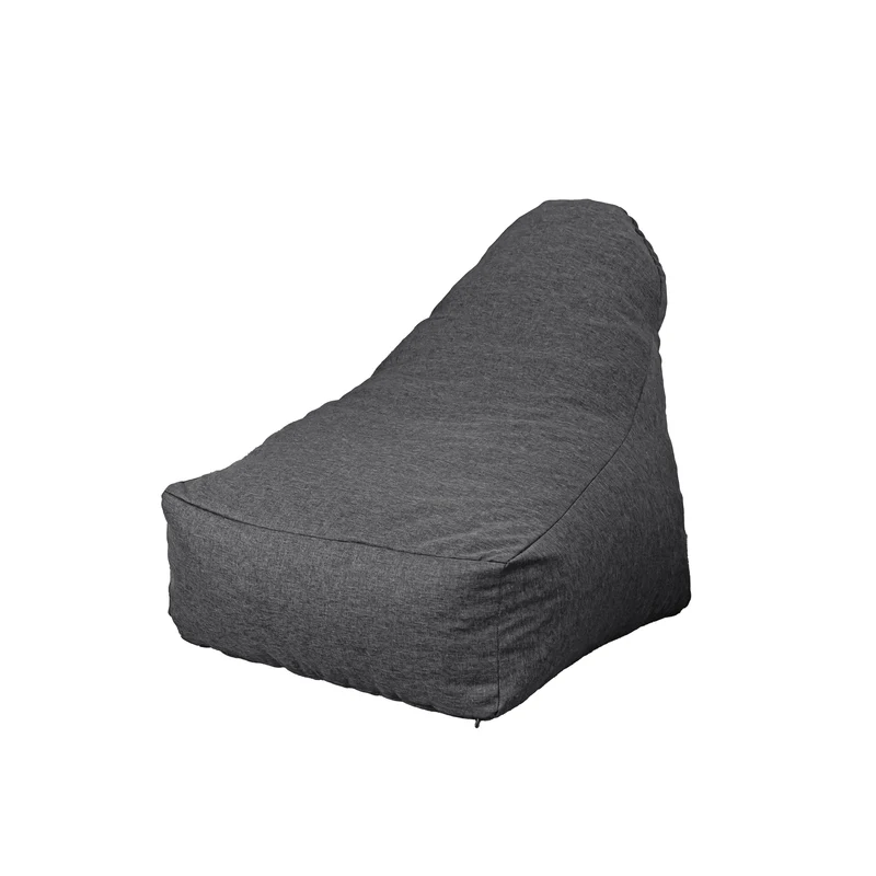 Fauteuil Pouf XXL 120x90 Gris Chiné - Tissu Effet Lin & Mousse (Confort Salon)