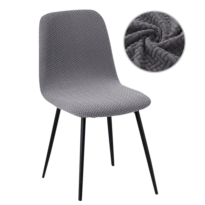 Housse de chaise scandinave petit dossier en jacquard