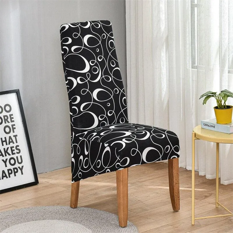 Housse de chaise haute extensible grand dossier (10 Motifs)