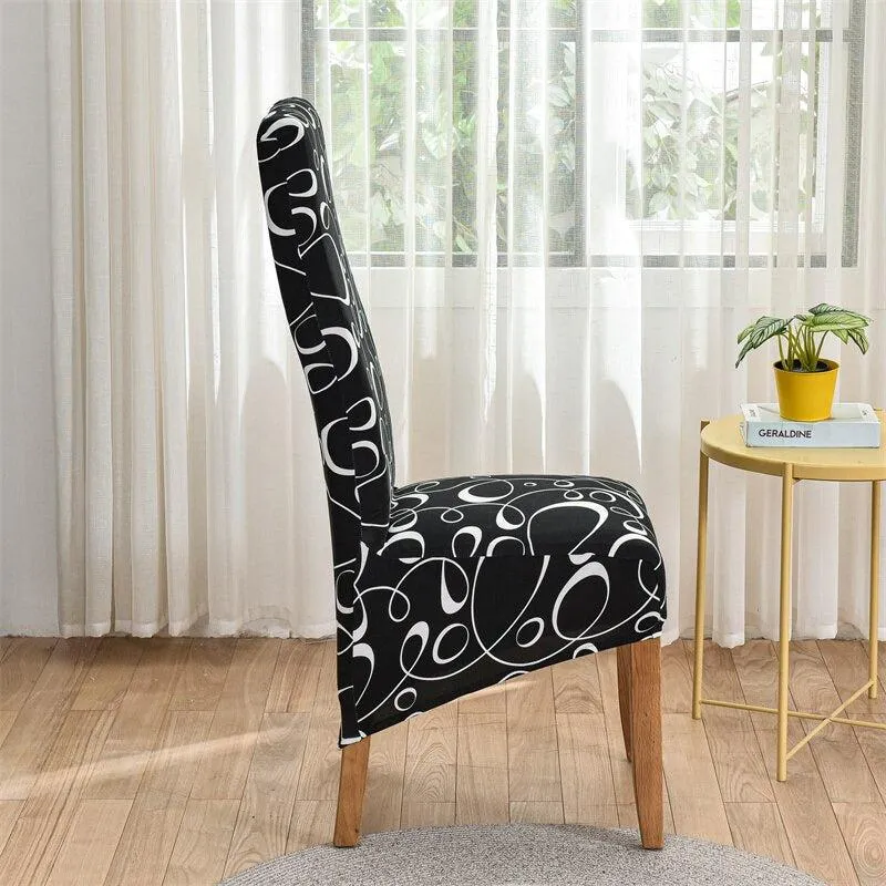 Housse de chaise haute extensible grand dossier (10 Motifs)