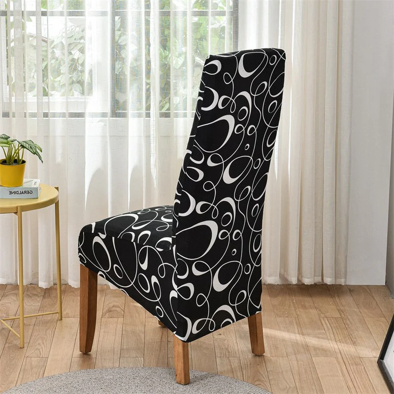 Housse de chaise haute extensible grand dossier (10 Motifs)