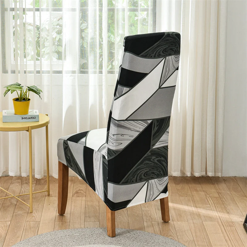 Housse de chaise haute extensible grand dossier (10 Motifs)