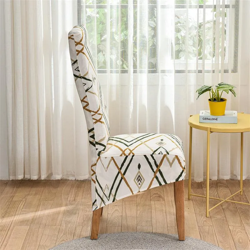 Housse de chaise haute extensible grand dossier (10 Motifs)