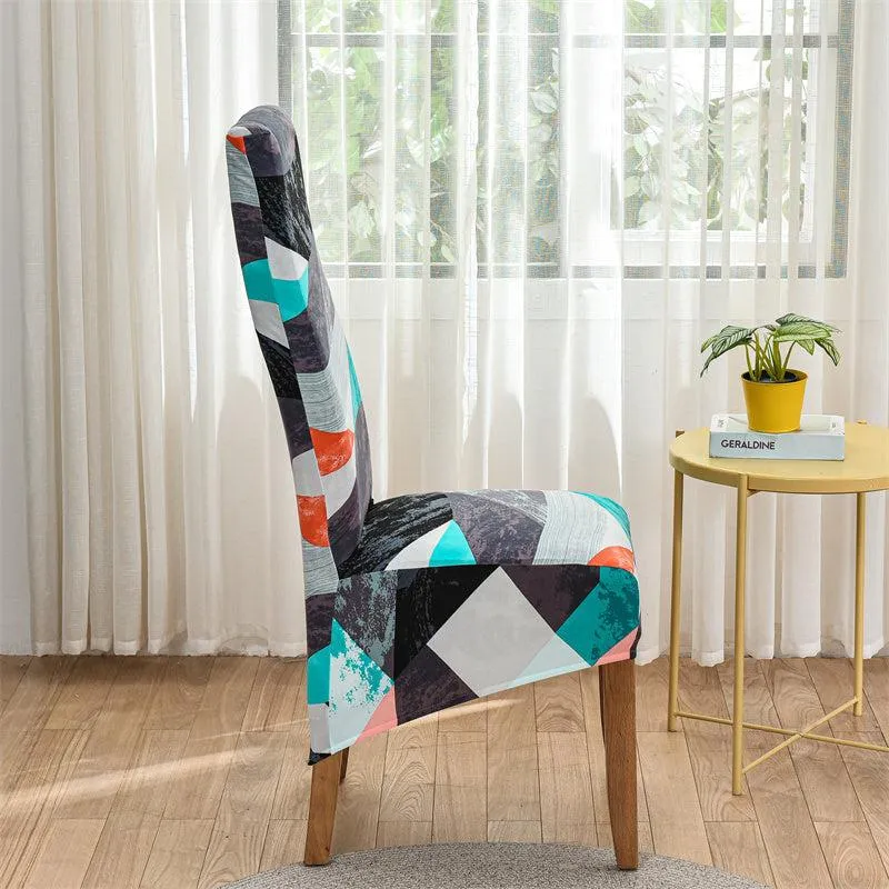 Housse de chaise haute extensible grand dossier (10 Motifs)