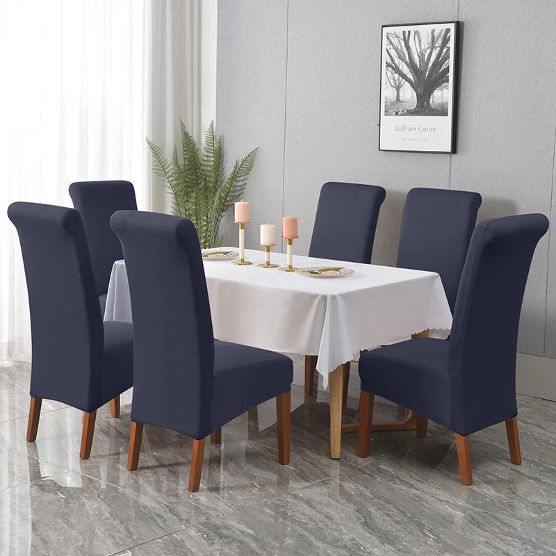 Housses de chaises hautes extensibles en lycra couleurs unies