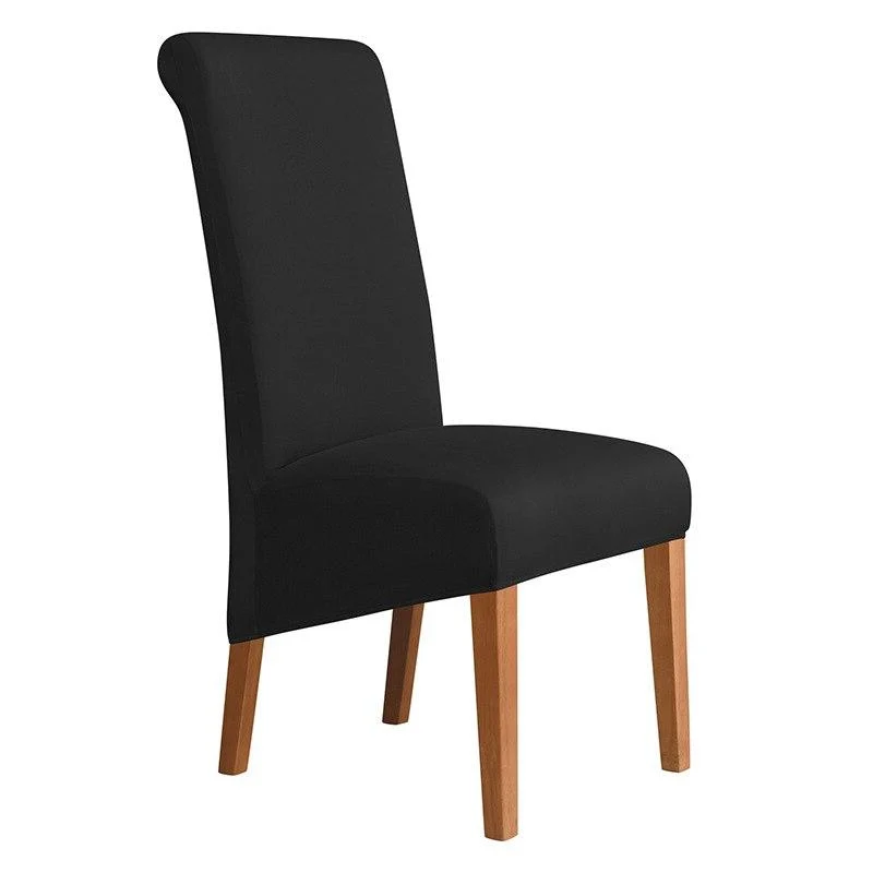 Housses de chaises hautes extensibles en lycra couleurs unies