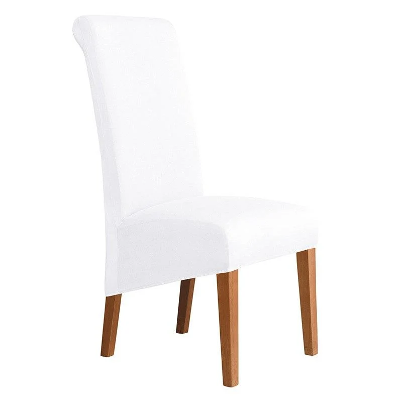 Housses de chaises hautes extensibles en lycra couleurs unies