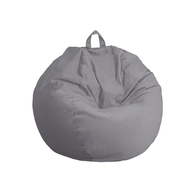 Pouf Poire Géant XXL 120x150 Gris Clair - Velours & Mousse (Grand Luxe & Confort)