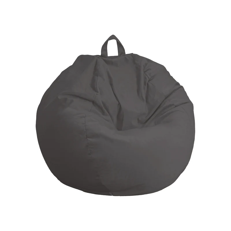 Pouf Poire Géant XXL 120x150 Gris Foncé - Velours & Mousse (Grand Luxe & Confort)