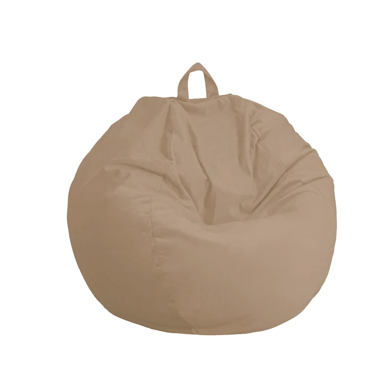 Pouf Poire Géant XXL 120x150 Beige - Velours & Mousse (Grand Luxe & Confort)