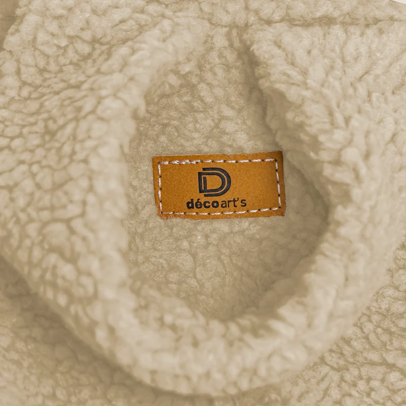 Pouf Poire Géant XXL 120x150 Beige - Tissu Sherpa & Mousse (Cocon Ultime)