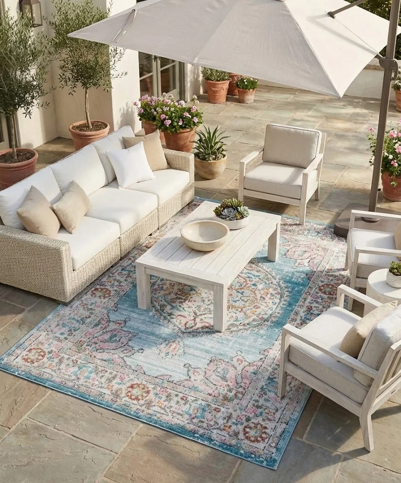 Tappeto Outdoor Maggio Blu