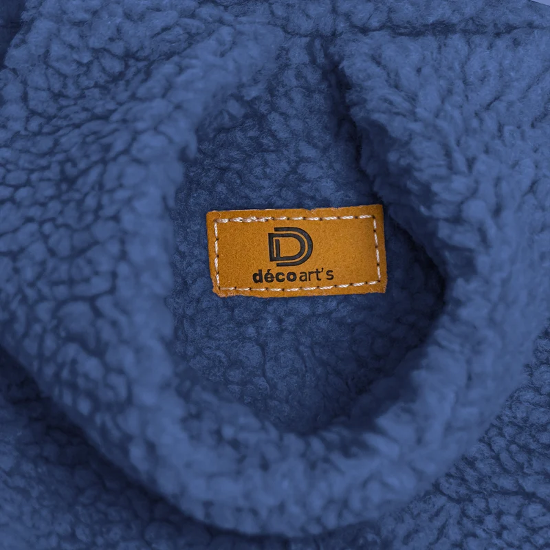 Pouf Poire Géant XXL 120x150 Bleu Pétrole - Tissu Sherpa & Mousse (Cocon Ultime)
