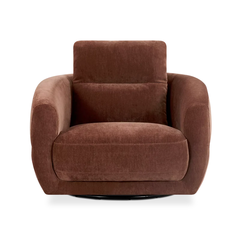 Lumi - Swivel Velvet Armchair