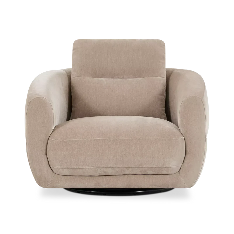 Lumi - Swivel Velvet Armchair