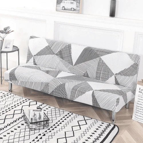 Housse Clic Clac Blanche à motifs Graphiques Gris - Moderne & Extensible