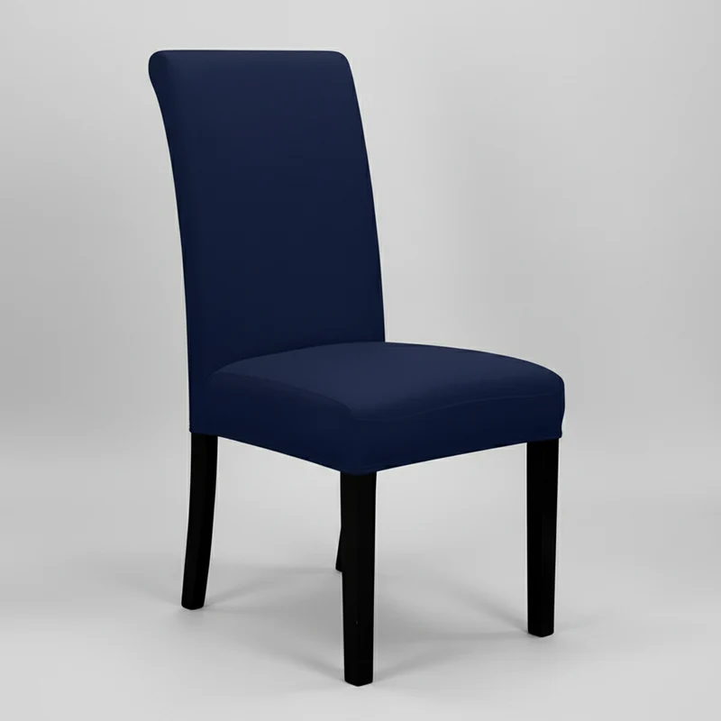 Housse de Chaise Universelle Bleu Marine - Tissu Extensible & Doux