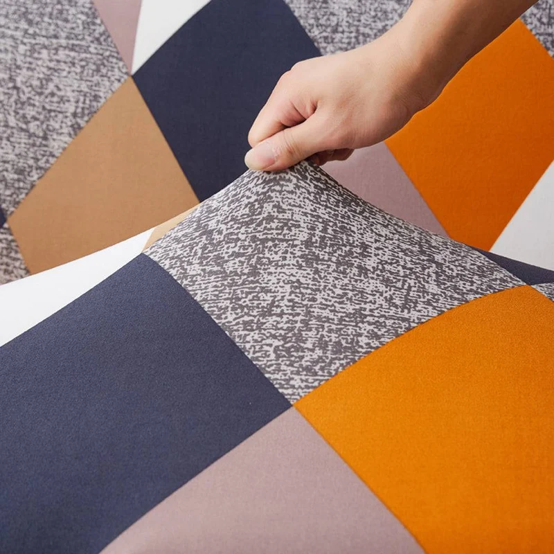 Housse de Canapé Extensible à Motif Géométrique - Protection & Style Moderne