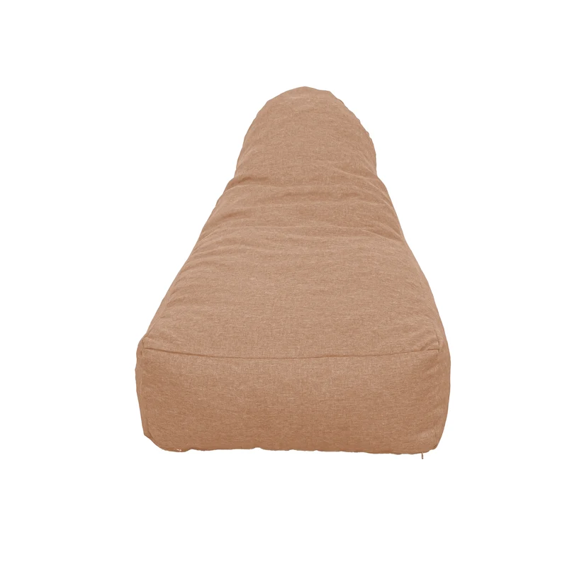 Fauteuil Pouf XXL 120x90 Marron - Tissu Effet Lin & Mousse (Confort Salon)