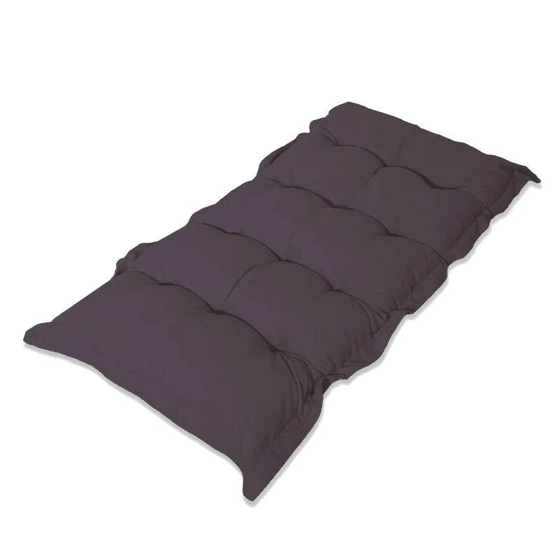 Coussin Banc & Sol Capitonné 120x60 Gris Carbone - Épais 10cm (Polyvalent)