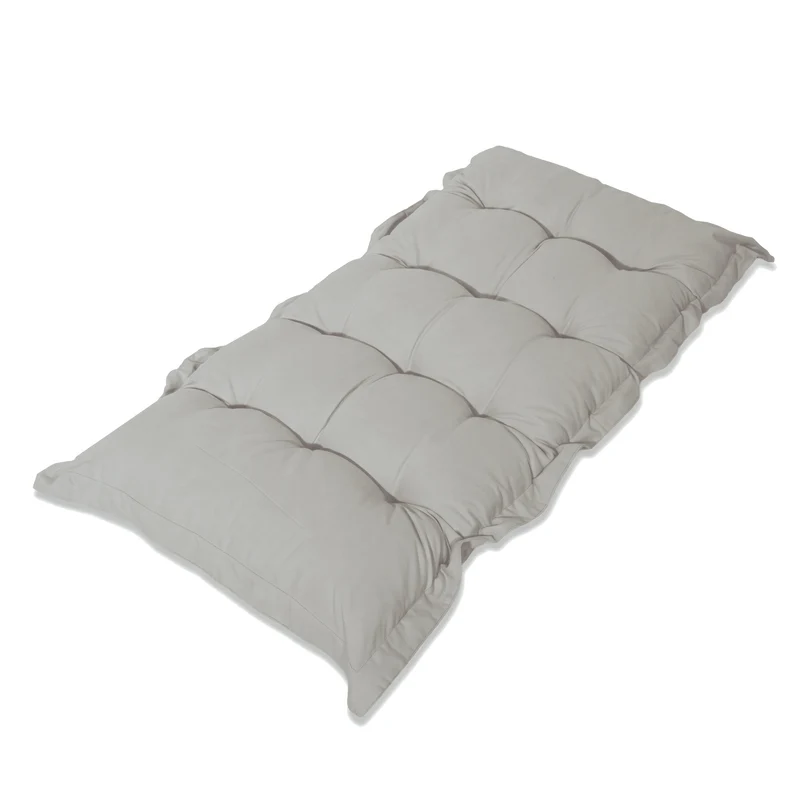 Coussin Banc & Sol Capitonné 120x60 Gris Galet - Épais 10cm (Polyvalent)