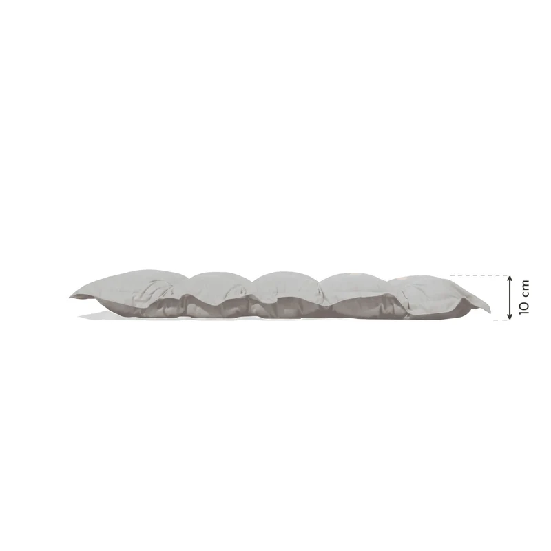 Coussin Banc & Sol Capitonné 120x60 Gris Galet - Épais 10cm (Polyvalent)