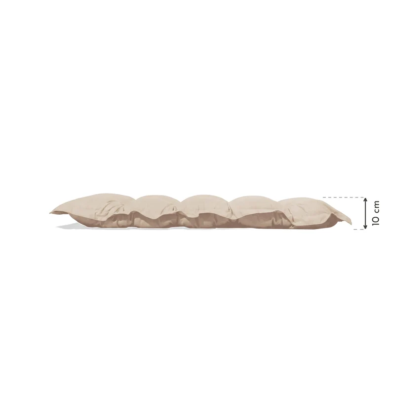 Coussin Banc & Sol Capitonné 120x60 Beige - Épais 10cm (Polyvalent)