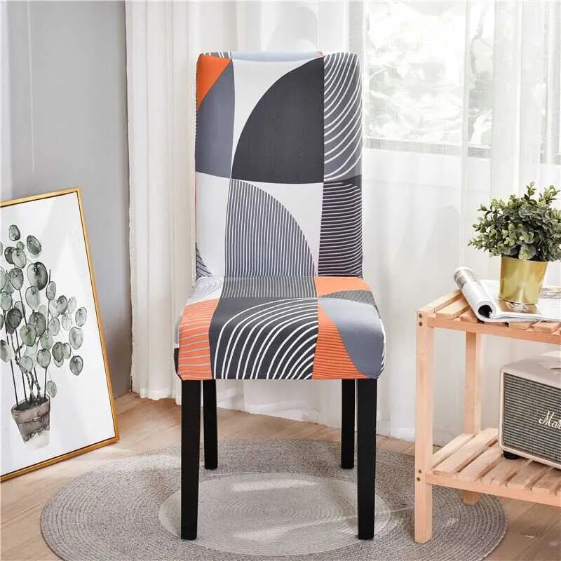 Housse pour Chaise Universelle à Motifs Géométrique - Élégance & Protection