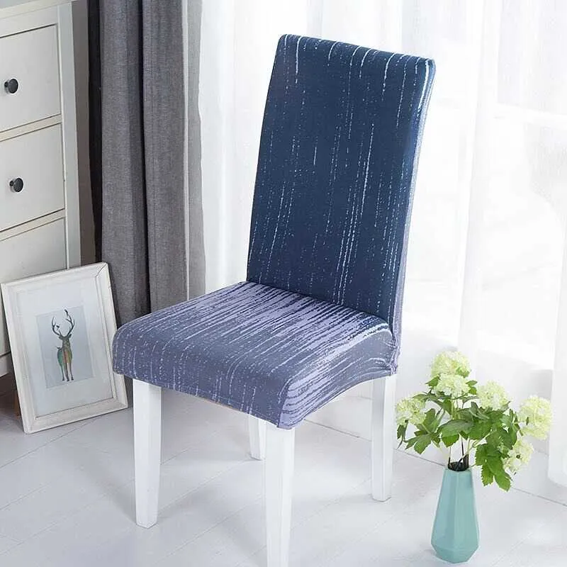 Housse de Chaise Extensible Dégradé Bleu - Moderne, Confortable & Lavable