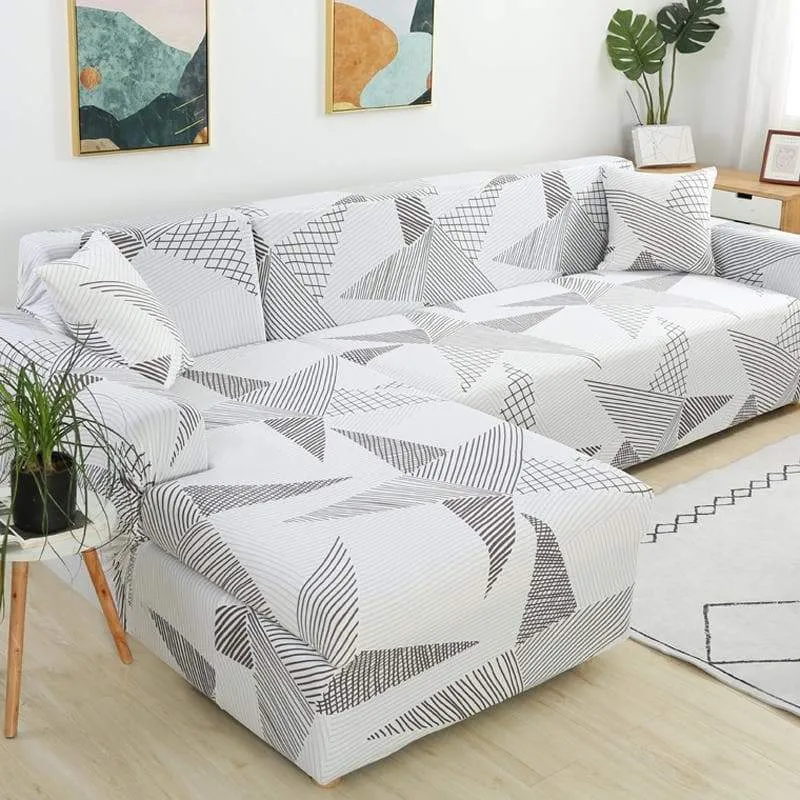 Housse de Canapé d'Angle Scandinave Etoile
