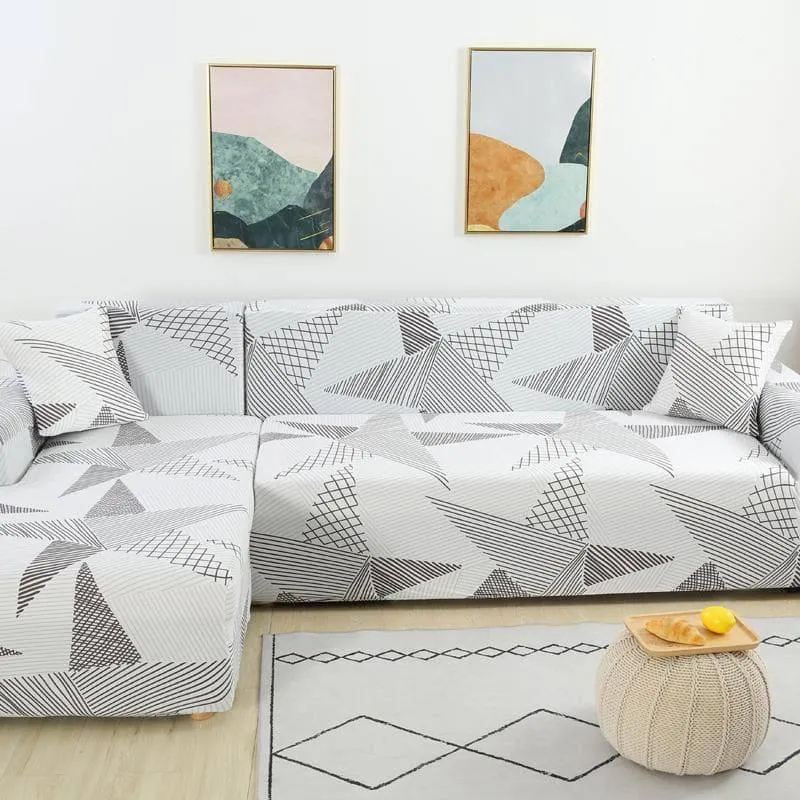 Housse de Canapé d'Angle Scandinave Etoile