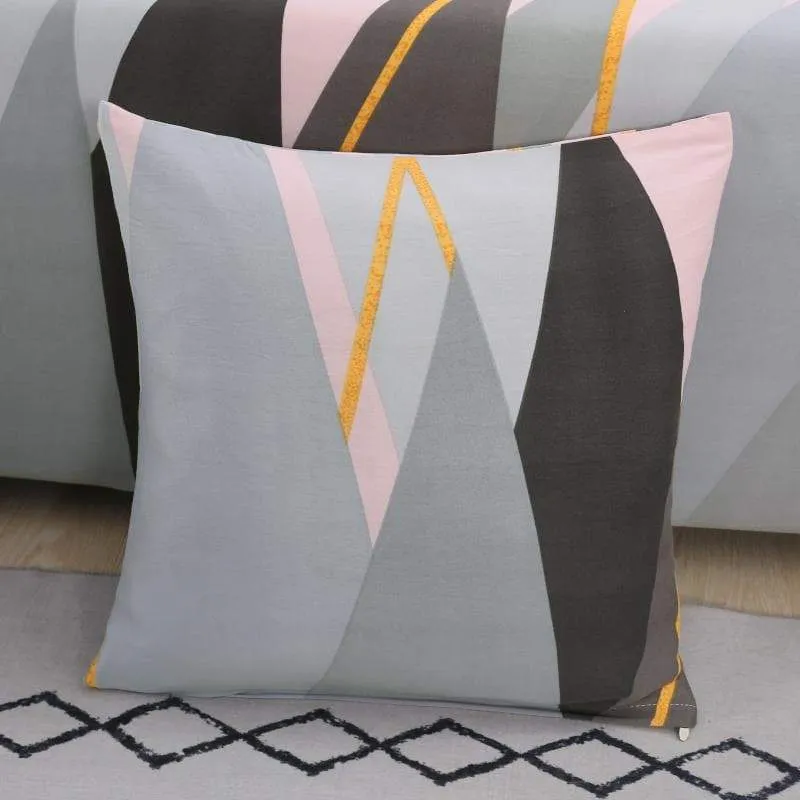 Housse de Canapé d'Angle Grey Stripes