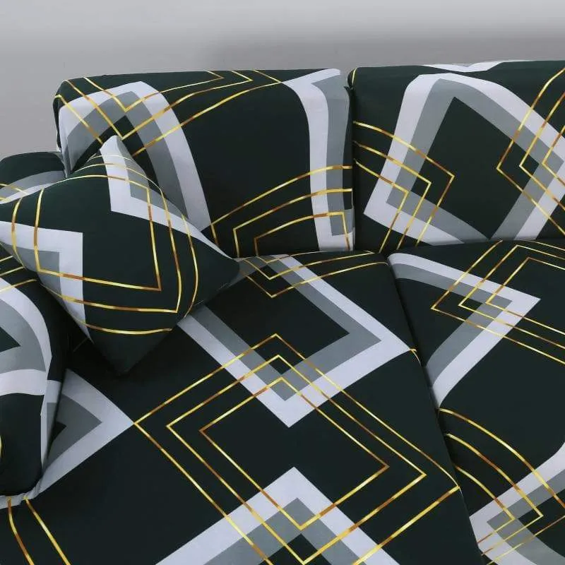 Housse de Canapé d'Angle Illusion